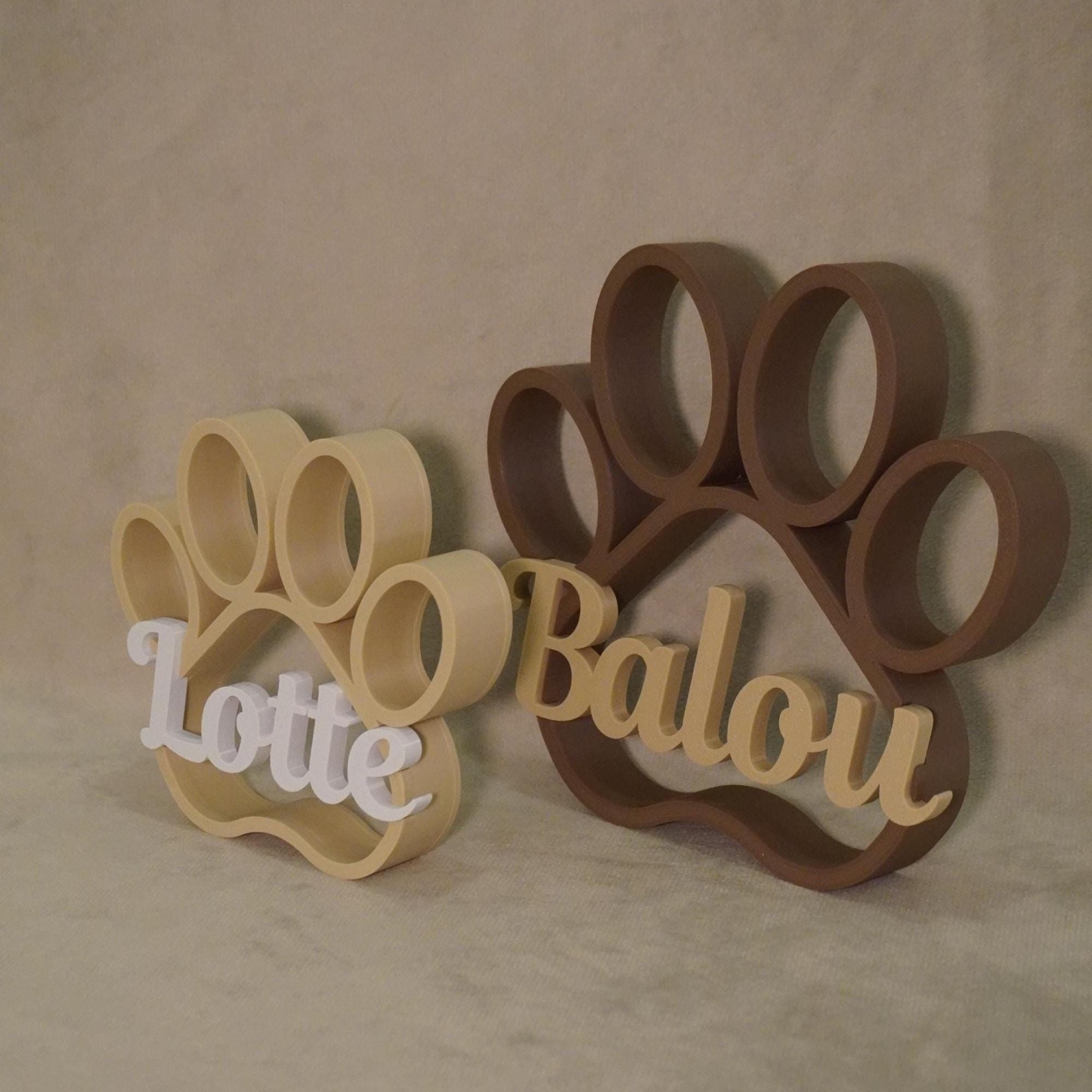 Personalized 3D Print Dog Paw With Name Ornament | inAccs29