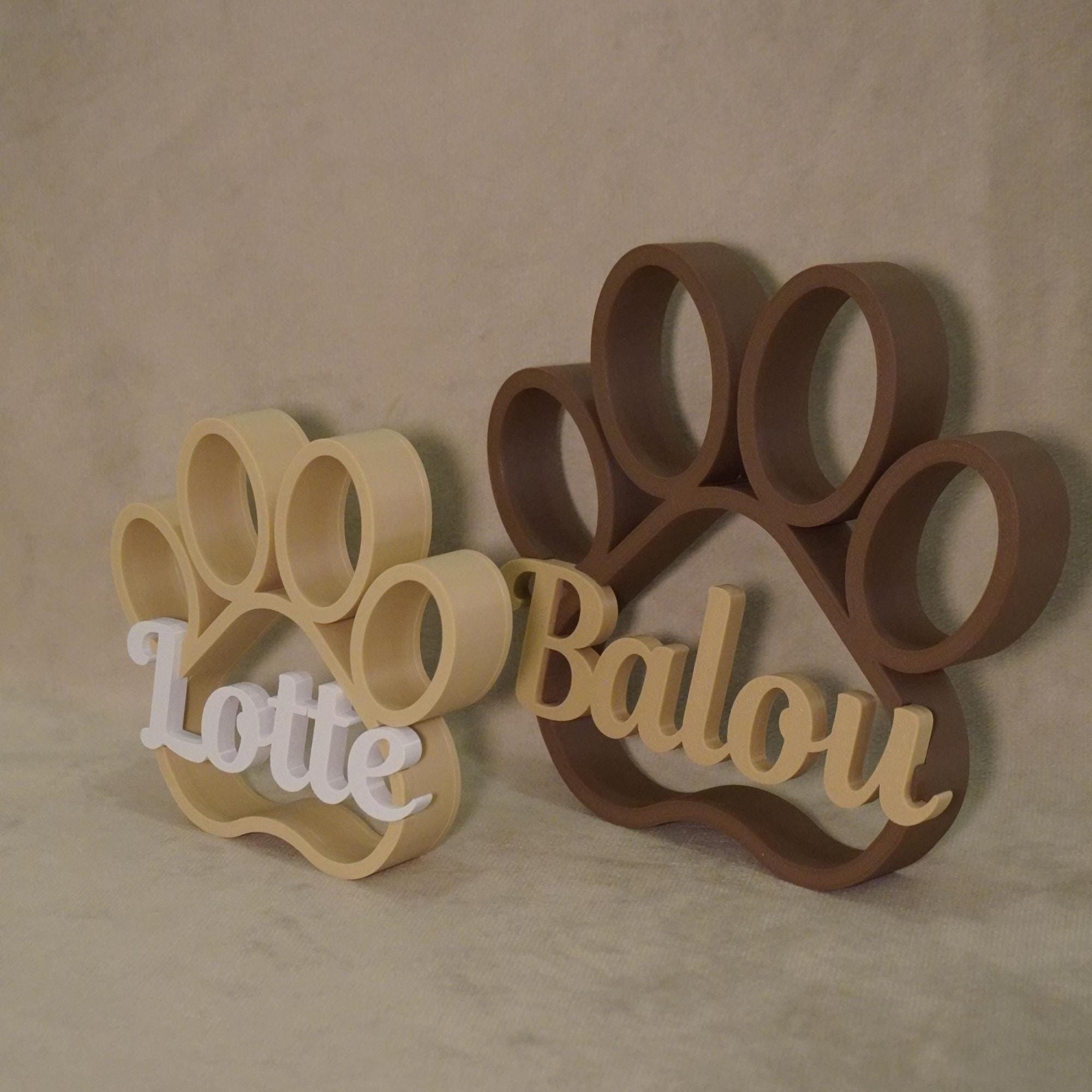 Personalized 3D Print Dog Paw With Name Ornament | inAccs29
