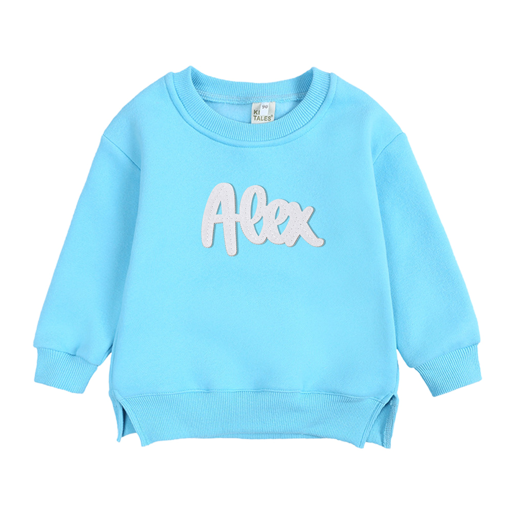 Personalized Hand-Embroidered Kid Cozy Soft Crewneck Sweatshirt | inSweatshirt03