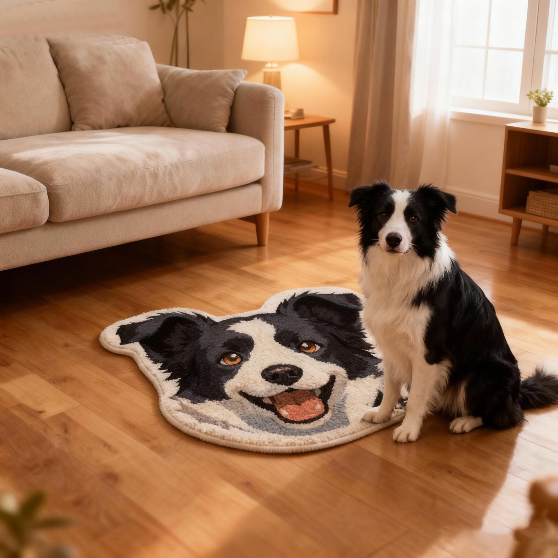 Personalized Lovely Pet Face Tufted Carpet | inPet24