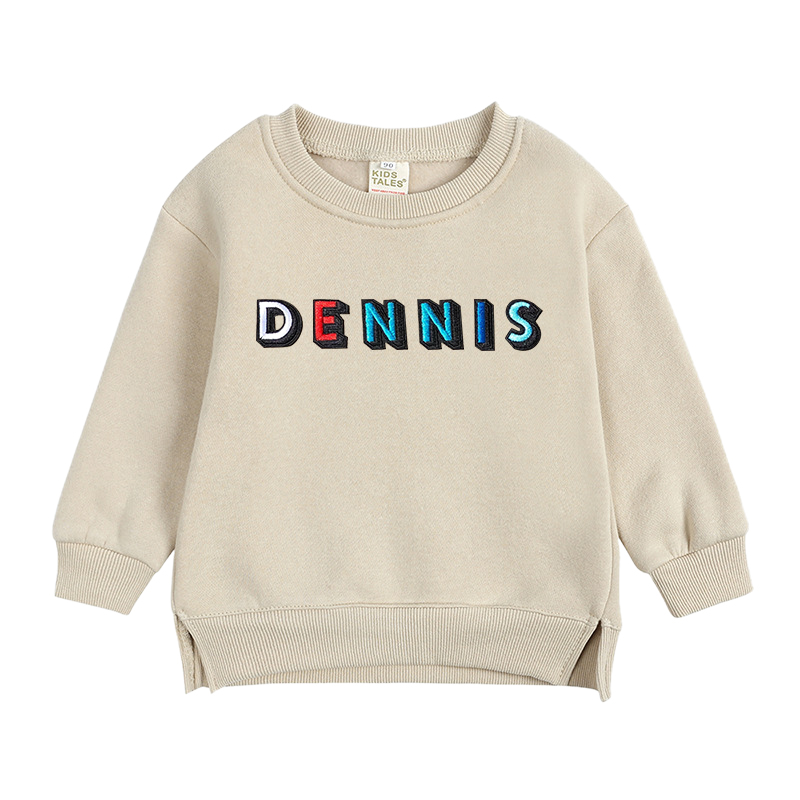 Personalized Kid Hand Patch Name Crewneck Sweatshirt | inSweatshirt14
