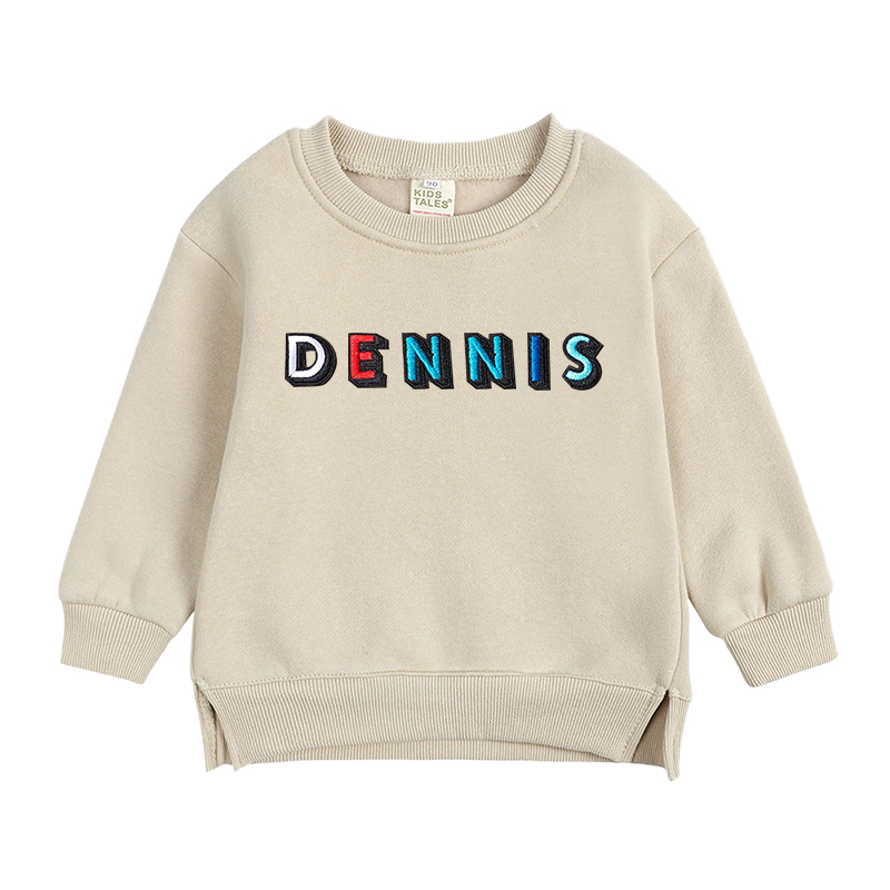 Personalized Kid Hand Patch Name Crewneck Sweatshirt | inSweatshirt14