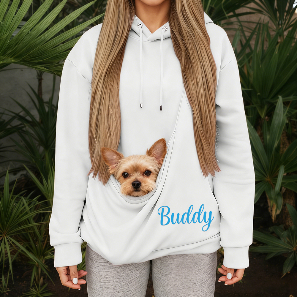 Personalized Name Cozy Pet Carrier Hoodie | KKCloth331