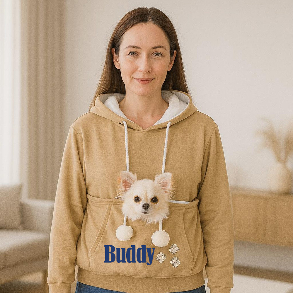 Personalized Name Cozy Pet Carrier Hoodie | KKCloth337