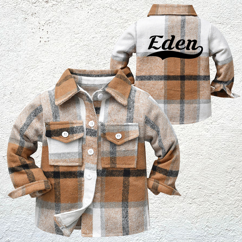 Personalized Name Kids Flannel Jacket | inJacket22