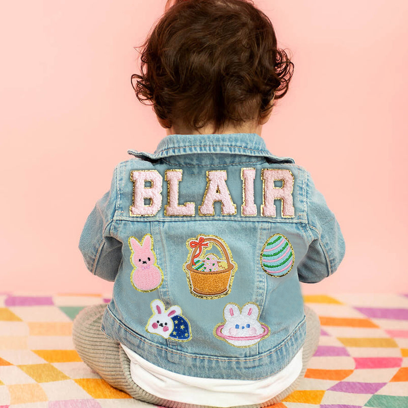 Personalized Hand Patch Kids Denim Jacket | inJacket02