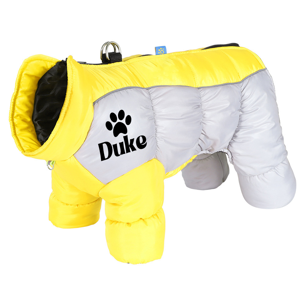 Personalized Pet Winter Warm Windproof Puffer Jacket | BKPet269