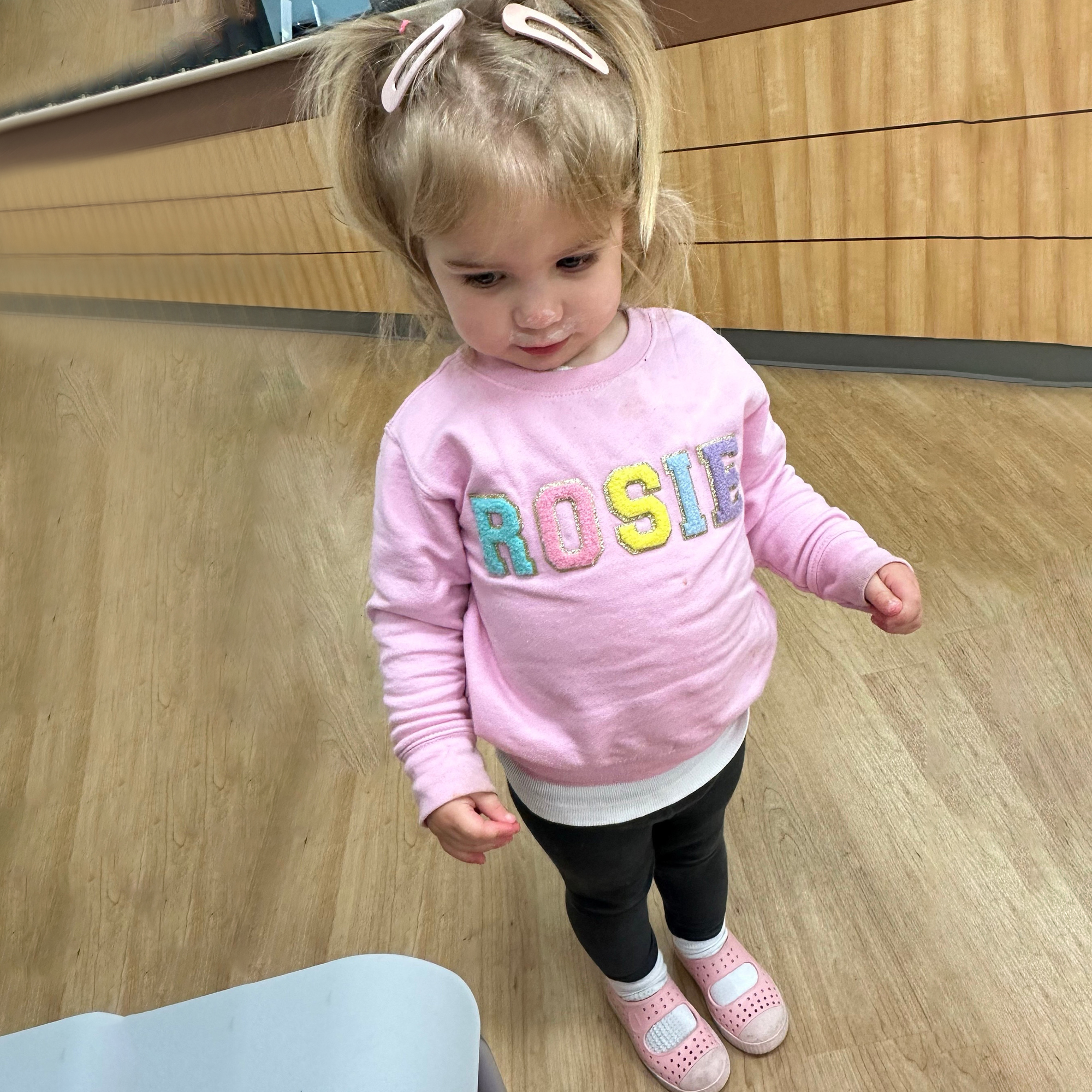 Personalized Kid Chenille Patch Name Crewneck Sweatshirt | insweatshirt57