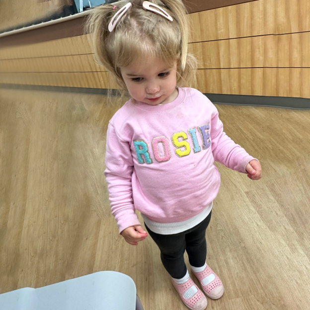 Personalized Kid Chenille Patch Name Crewneck Sweatshirt | insweatshirt57