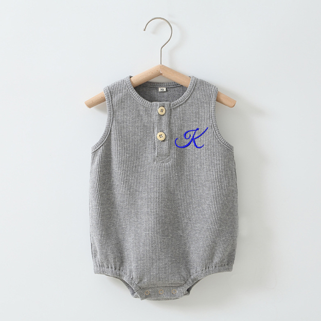 Personalized Embroidery Waffle Baby Cozy Soft Romper | inRomper31