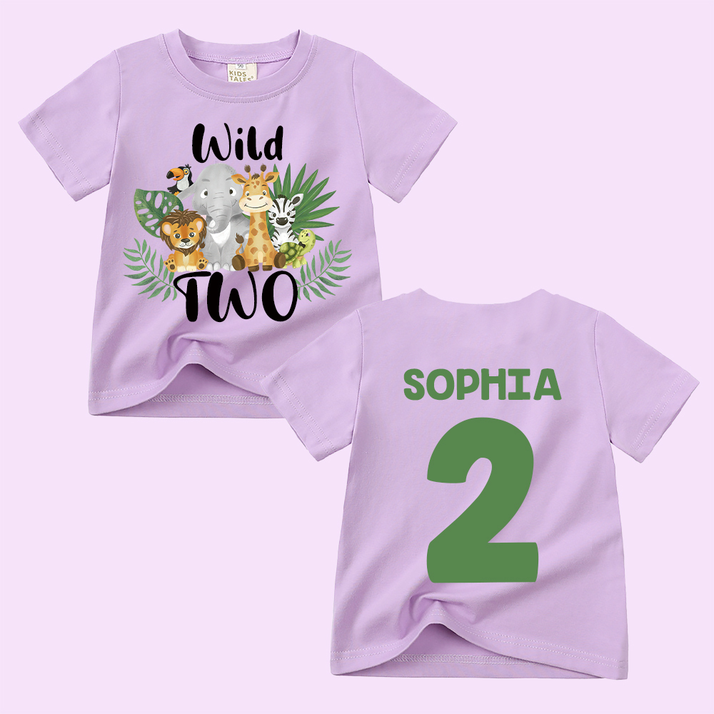 Personalized Forest Feral Floral Zoo Birthday T-Shirt | inTee19
