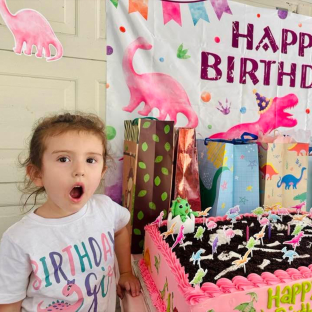 Personalized Cute Dinosaur Girl Birthday T-Shirt | inBirth17