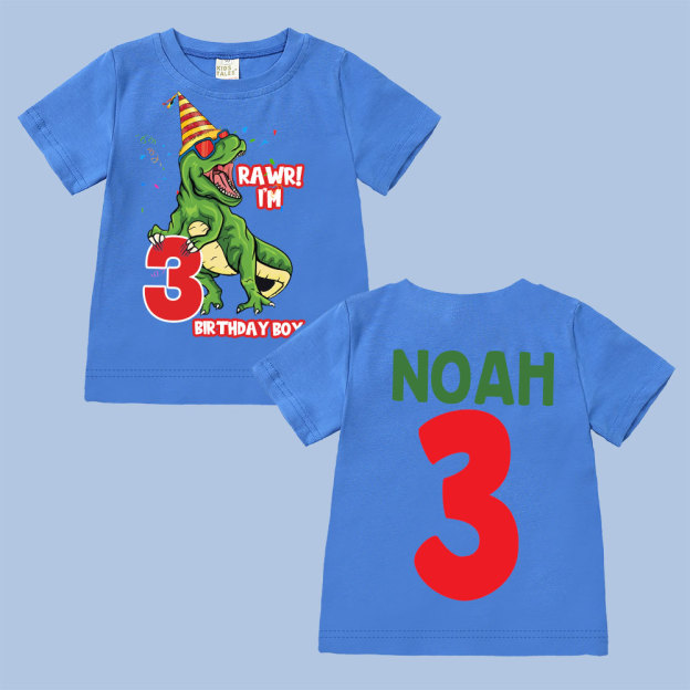 Personalized Dinosaur Birthday Boy T-Shirt | inBirth23