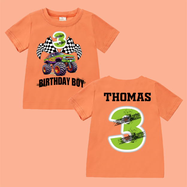 Personalized Monster Truck Name Birthday T-Shirt | inBirth27