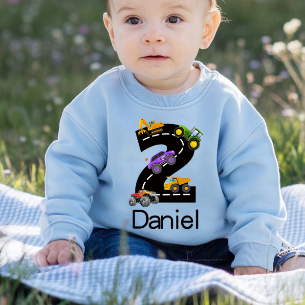 Personalized Kid Transportation Vehicle Party Birthday Sweatshirt | inSweatshirt75