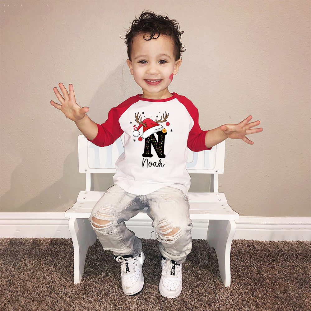 Personalized Kid Cozy Christmas Monogramed Sweatshirt | inSweatshirt84