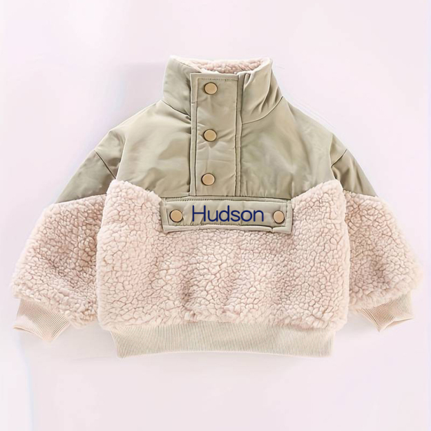 Personalized Kids Puffy Sherpa Pullover | inJacket47