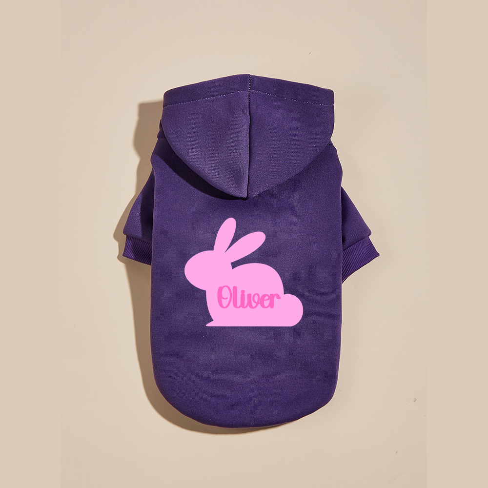 Personalized Name Easter Bunny Pet Hoodie | inCloth03
