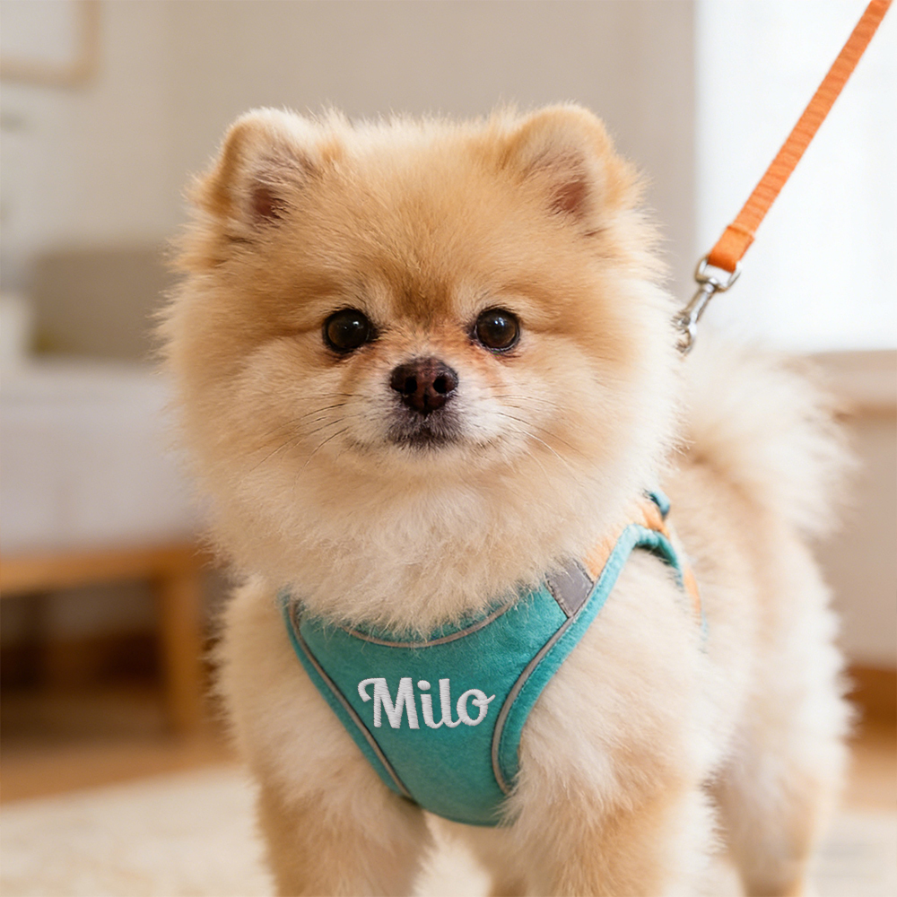 Personalized Embroidered Name Pet Harness with Leash | inAccs09