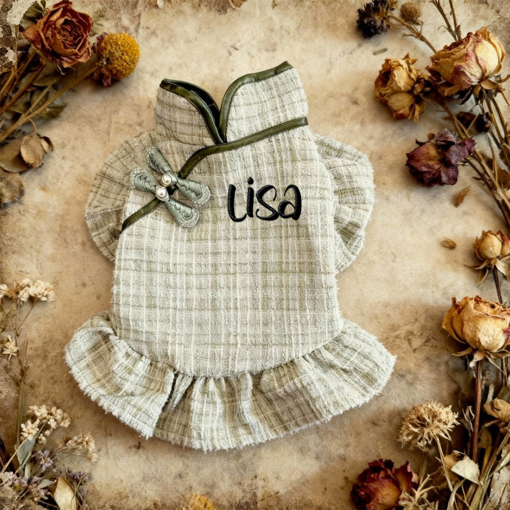 Personalized Embroidered Name Pet Elegant Dress | inCloth09