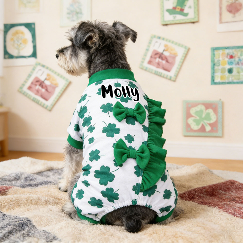 Personalized Pet Lucky St. Patricks Day Jumpsuit | inCloth10