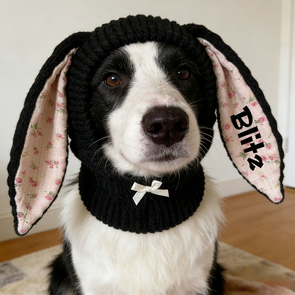 Personalized Easter Pet Knitted Bunny Ear Hat | inAccs14