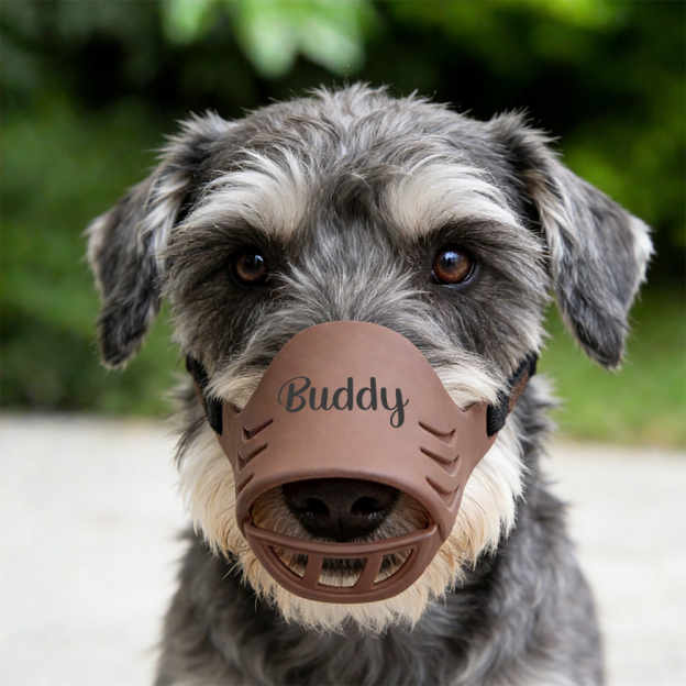 Personalized Silicone Dog Safe Anti-Biting Chewing Barking Muzzle | inAccs22