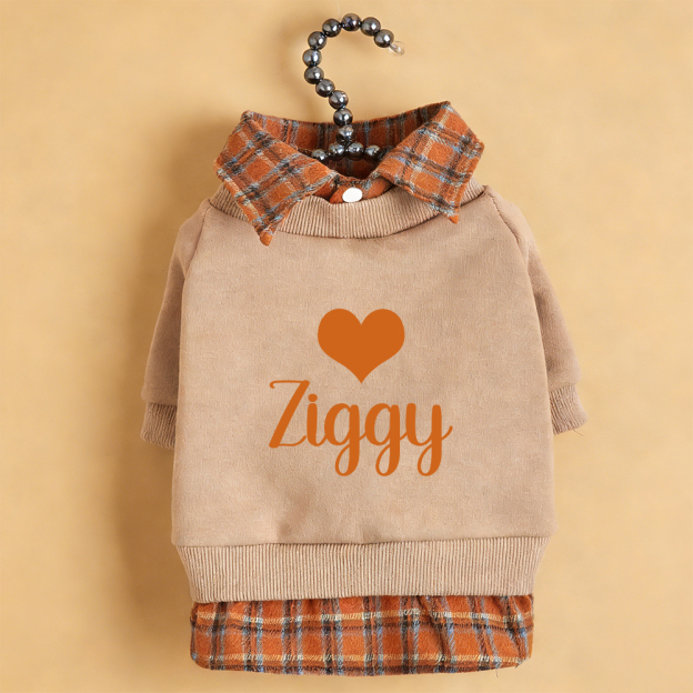 Personalized Name Plaid Pet Sweatshirt | inCloth30