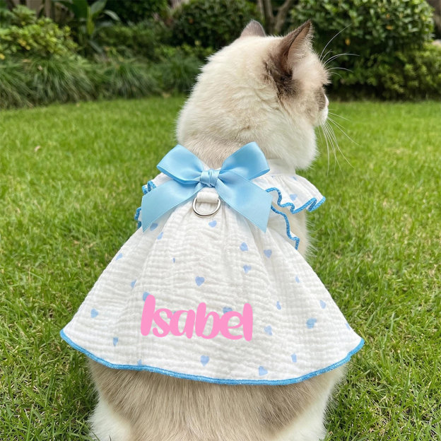 Personalized Pet Floral Bowknot Dress | inCloth36