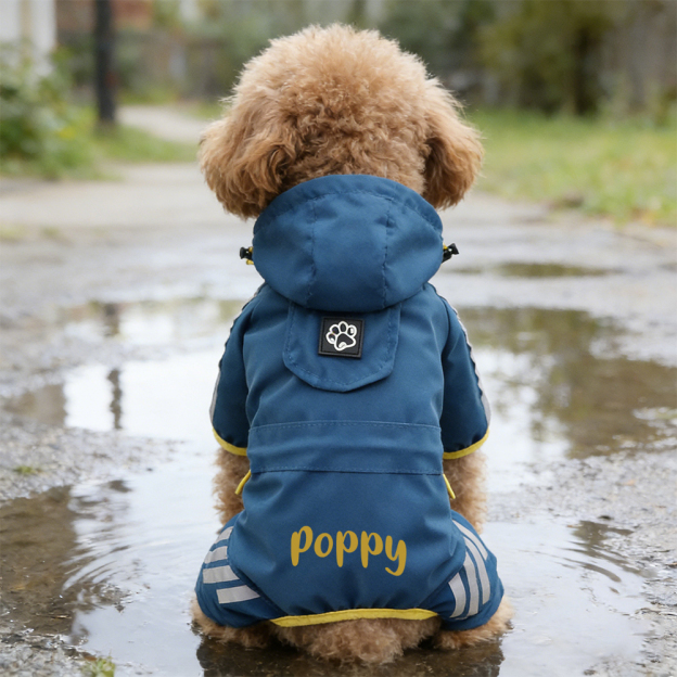 Personalized Name Waterproof Pet Raincoat | inCloth37