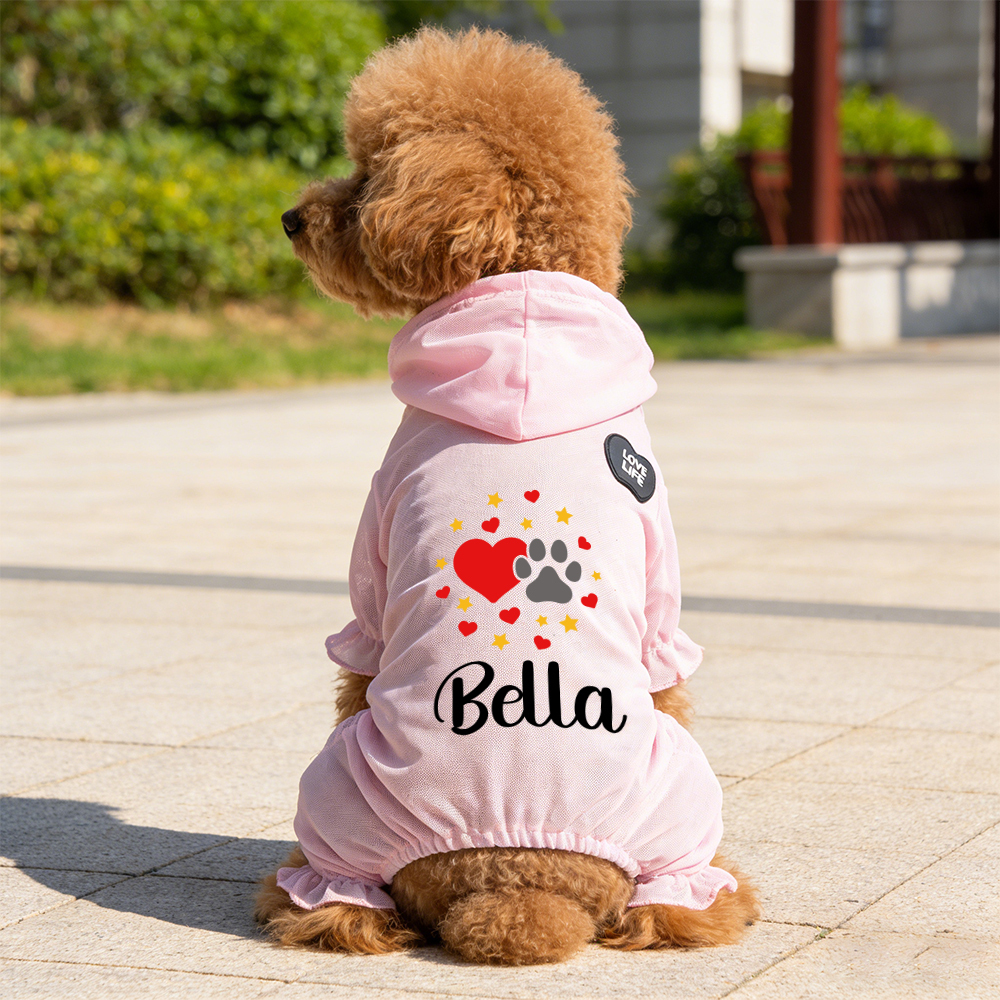 Personalized Name Pet Breathable Sun & Mosquito Guard Onesie | inCloth72