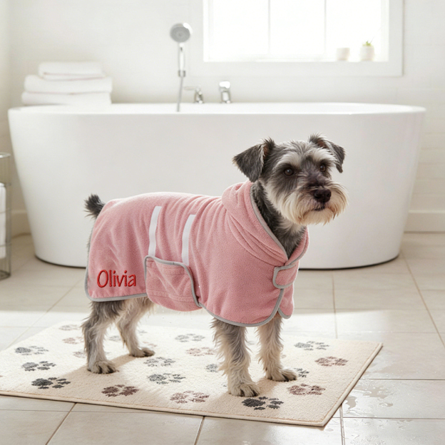 Personalized  Embroidered Name Absorbent Quick Dry Pet Towel Coat | inCloth74