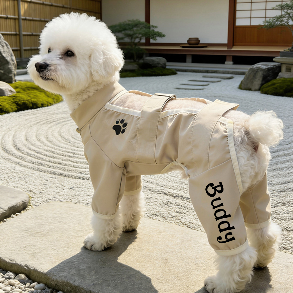 Personalized Name Dog Protective Outdoor Overalls | inCloth81