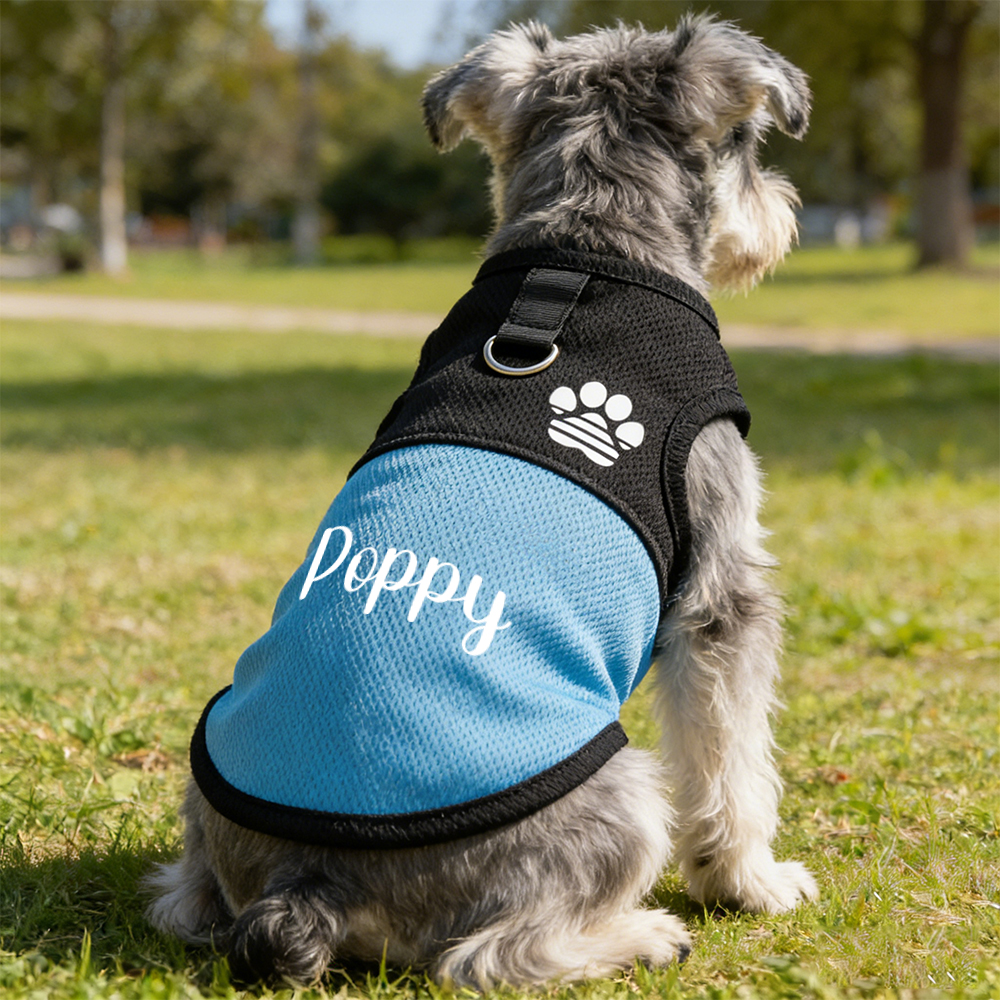 Personalized Breathable Paw Print Pet Vest  | inCloth82