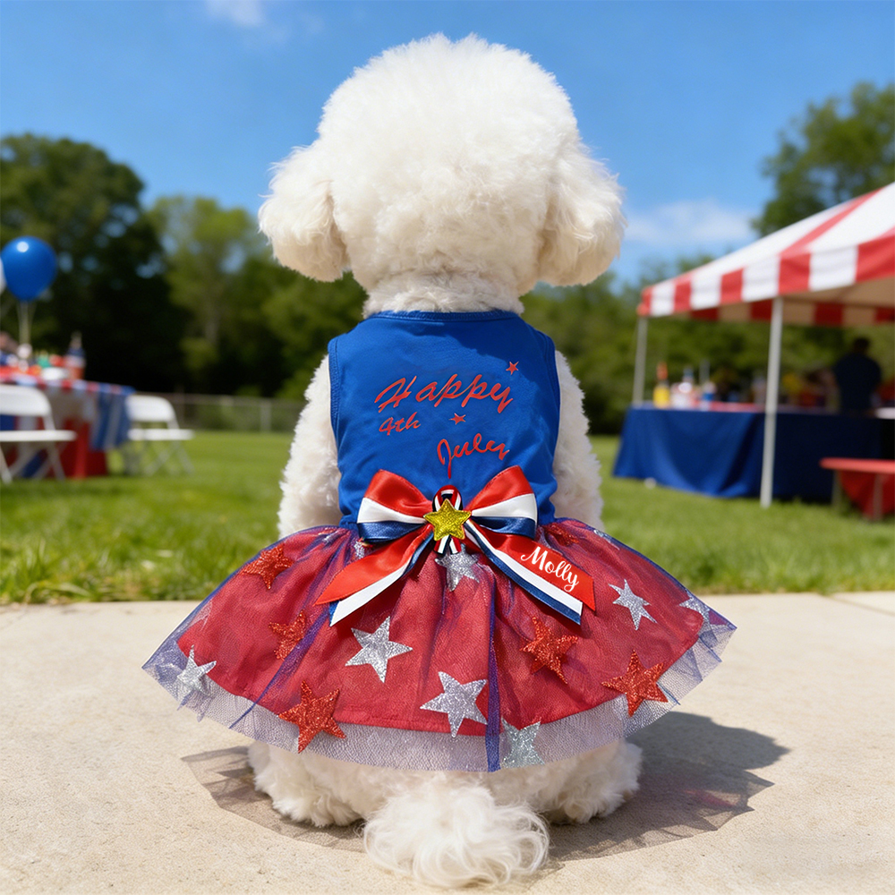 Personalized 4th of July Pet Dress | inCloth86