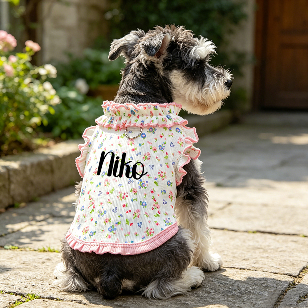 Personalized Name Floral Pet Dress & Shirt | inCloth90