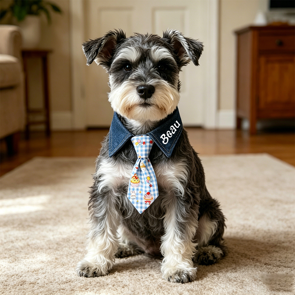 Personalized Name Adjustable Pet Tie Collar | inaccs46