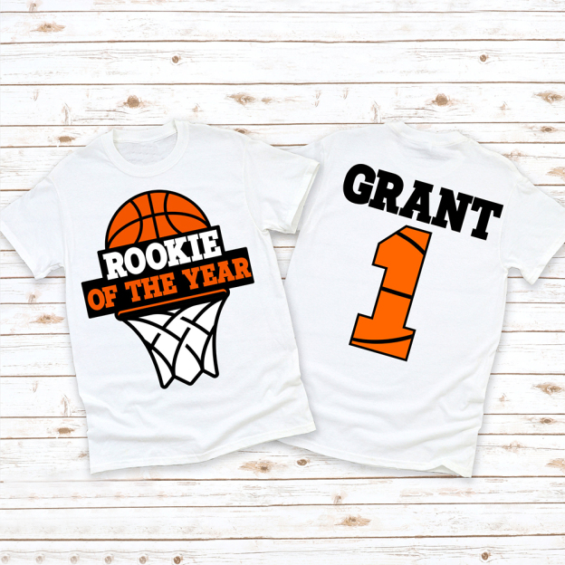 Personalized Basketball Rookie Of The Year Birthday T-Shirt | inBirth03