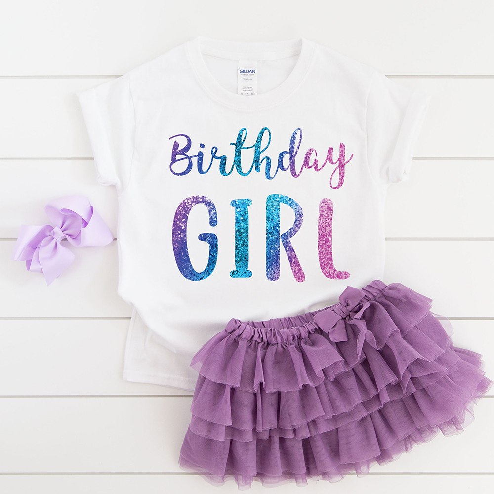 Personalized Colourful Birthday Girl Birthday T-Shirt | inBirth28
