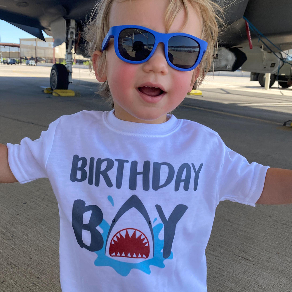 Personalized Boy Shark Birthday T-Shirt | inBirth30