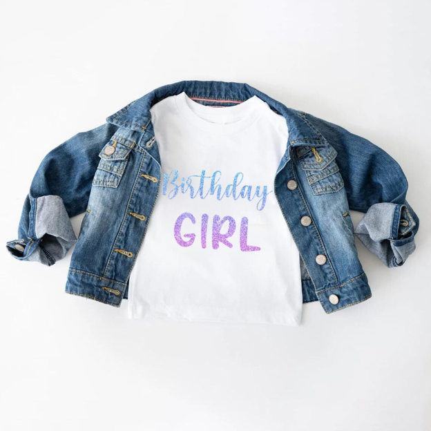Personalized Colourful Birthday Girl Birthday T-Shirt | inBirth28