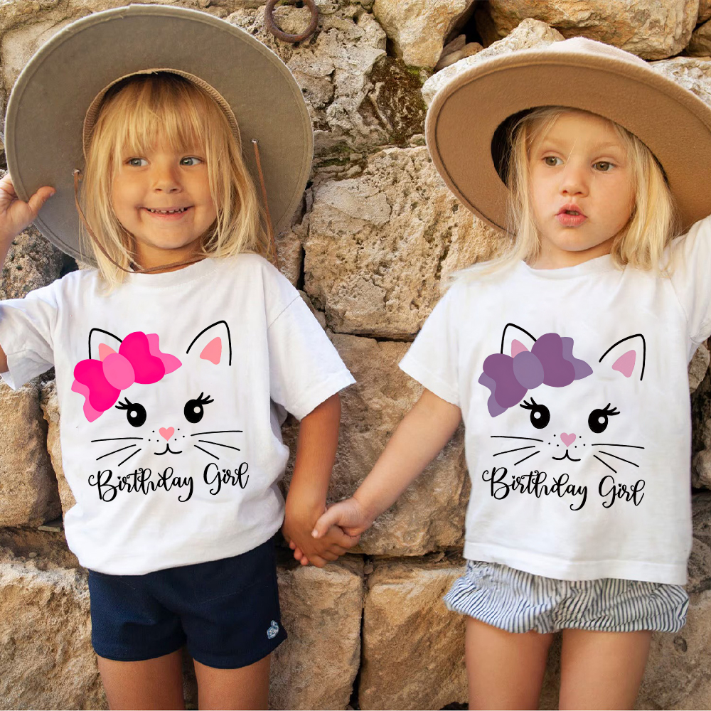 Personalized Cat Theme Kitten Birthday T-Shirt | inBirth32