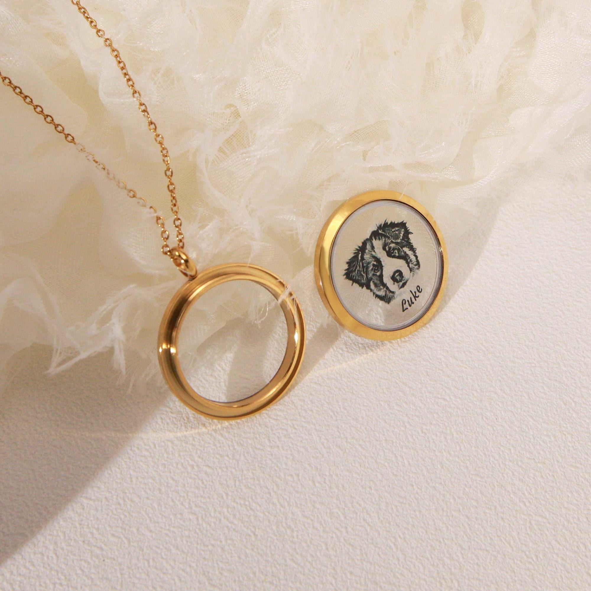 Personalized Pet Fur Hair Keepsake Necklace | inAccs23