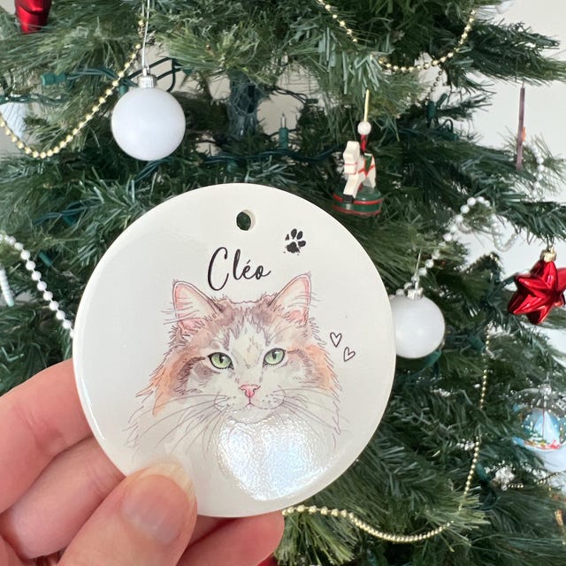 Personalized Watercolor Pet Photo Ornament | inAccs67