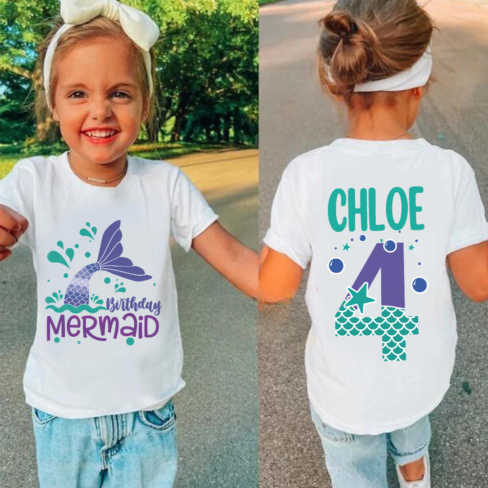 Personalized Mermaid Theme Birthday T-Shirt | inBirth13