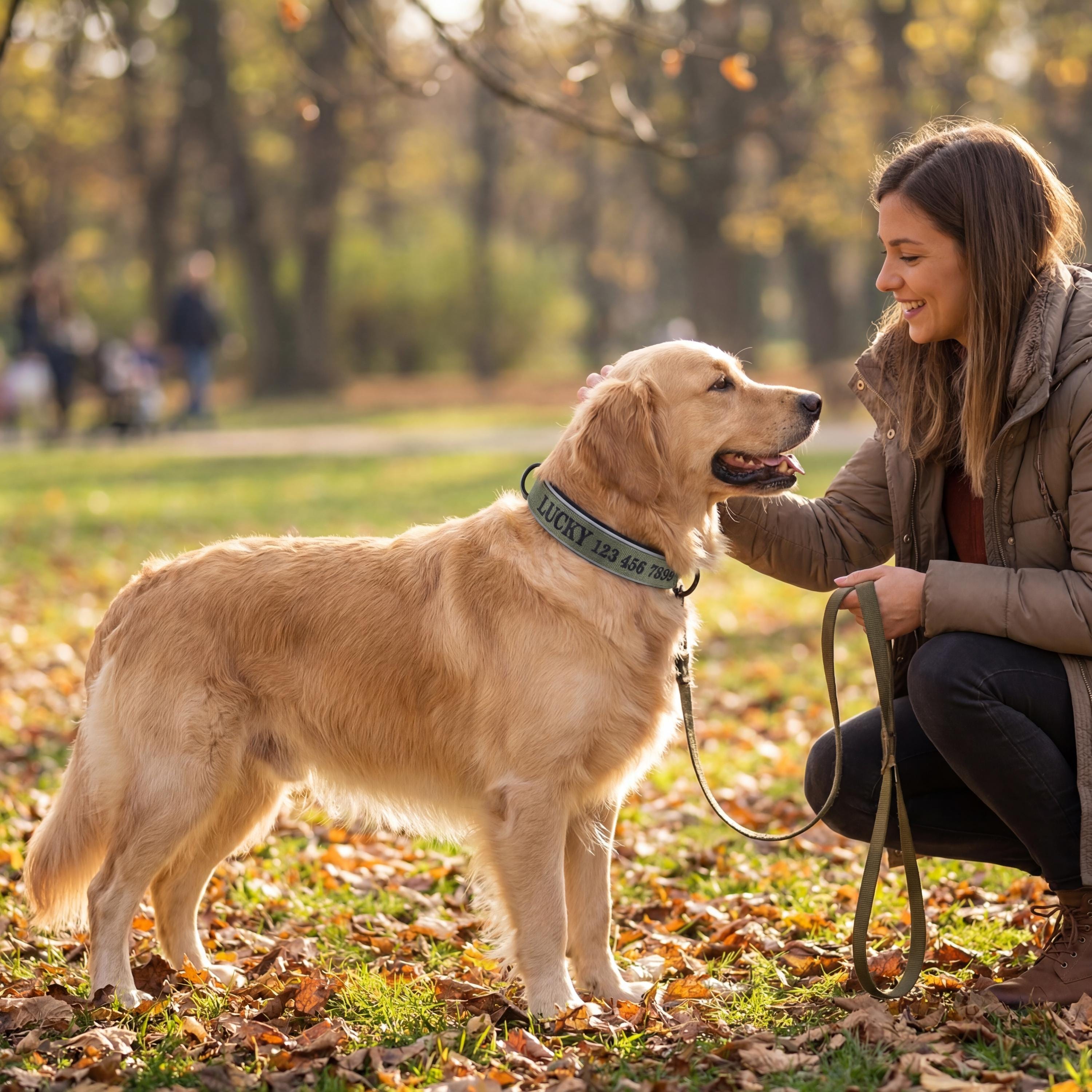 Personalized Embroidered Name Pet Collar with Phone Number | inAccs42