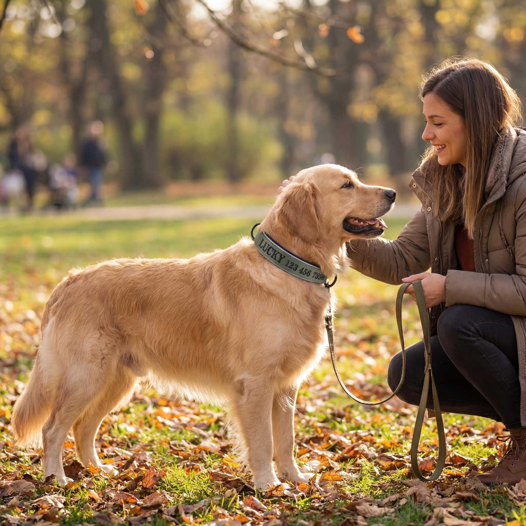 Personalized Embroidered Name Pet Collar with Phone Number | inAccs42