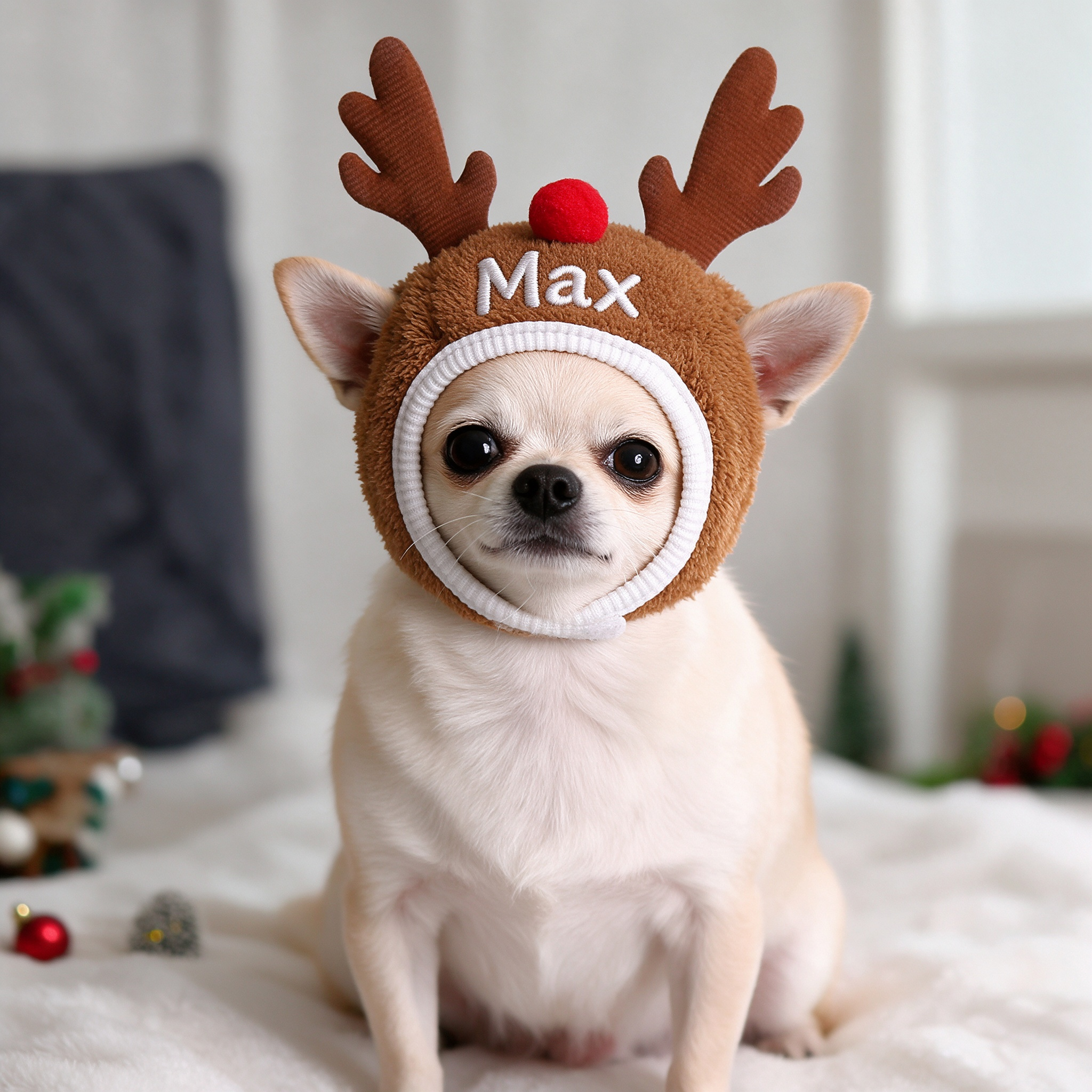 Personalized Embroidered Name Christmas Pet Hat | inHat08