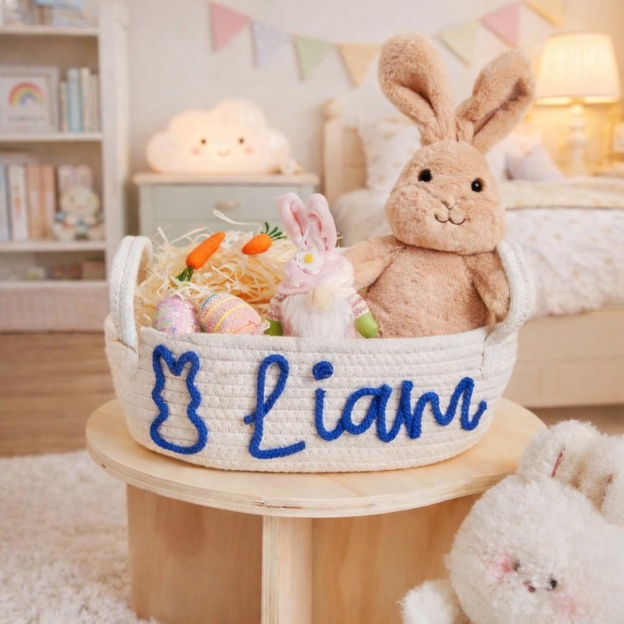 Personalized Handmade Embroidered Pet Storage Basket | inToy03