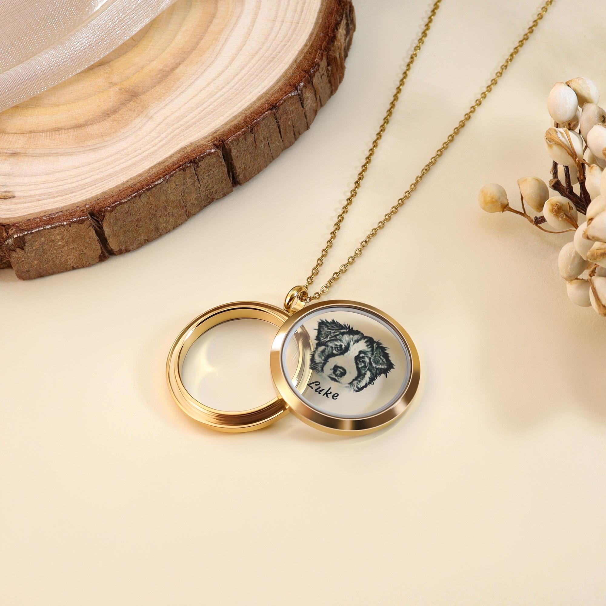 Personalized Pet Fur Hair Keepsake Necklace | inAccs23